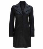 Jackson Black Real Leather Car Coat for Women