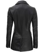 Jackson Black Real Leather Car Coat for Women