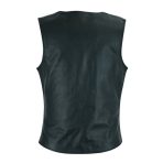 Women's 3/4 Long Body Motorcycle Vest with Plain Sides