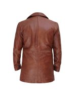 Mens Brown Leather Coat