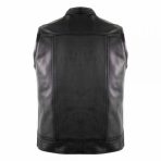 Biker Motorcycle Jeans Leather Vest Made Of Genuine Leather