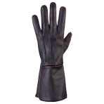 Leather Gauntlet Gloves Long Arm Cuff