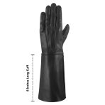 Leather Gauntlet Gloves Long Arm Cuff