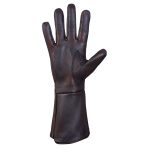 Leather Gauntlet Gloves Long Arm Cuff