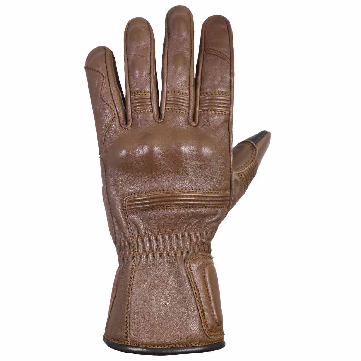 Mens Nice Genuine Leather Gauntlet Motorcycle Gloves