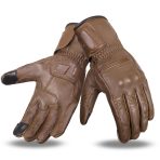 Mens Nice Genuine Leather Gauntlet Motorcycle Gloves