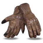 Mens Nice Genuine Leather Gauntlet Motorcycle Gloves