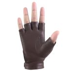 Sheepskin leather Half Finger driving gloves for Women