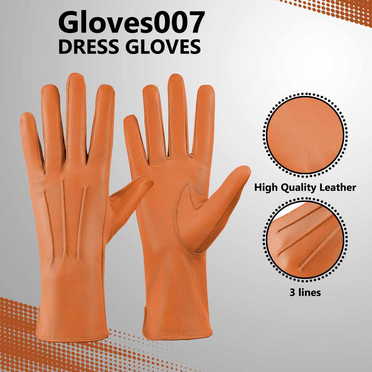 Sheepskin leather driving gloves for Women