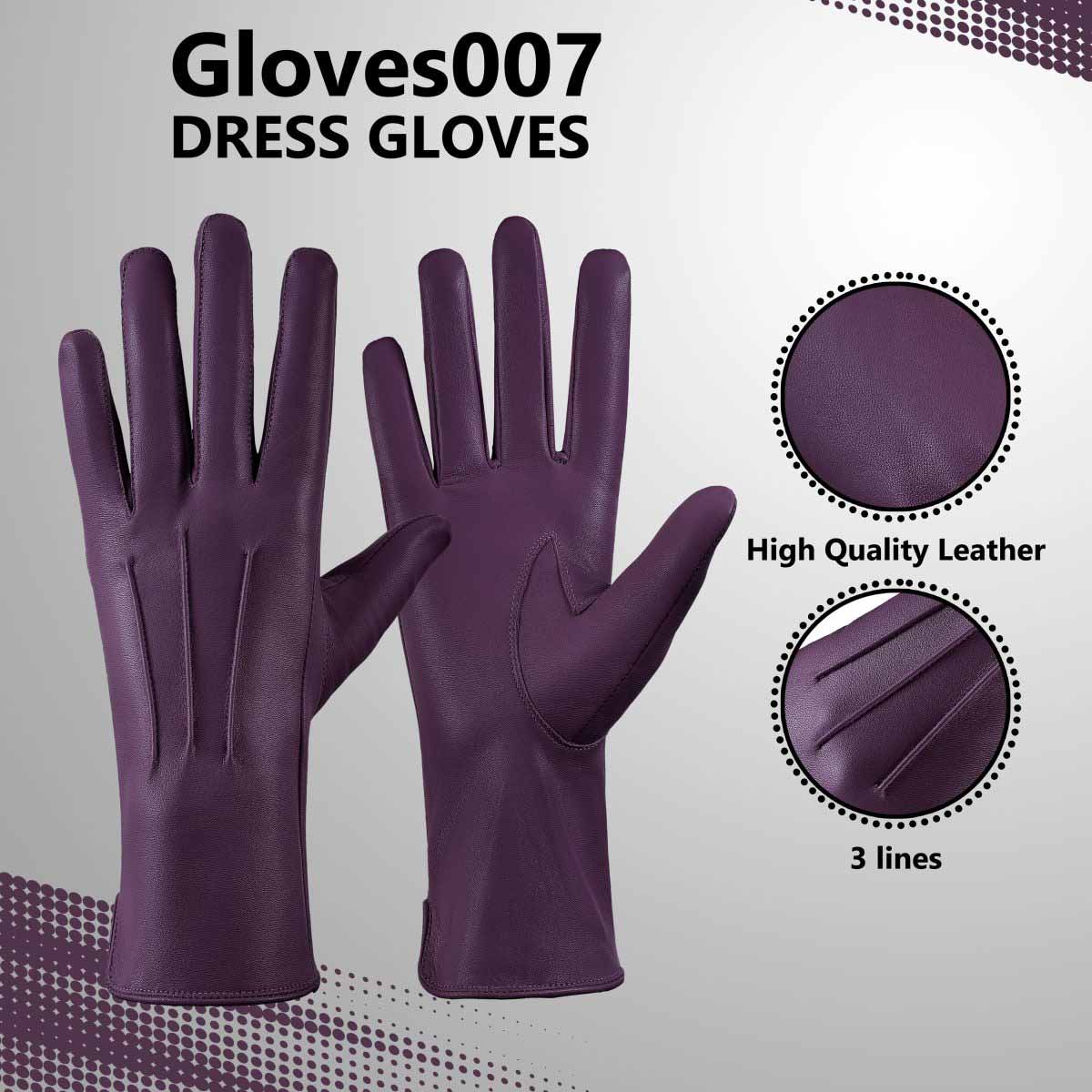 Sheepskin leather driving gloves for Women