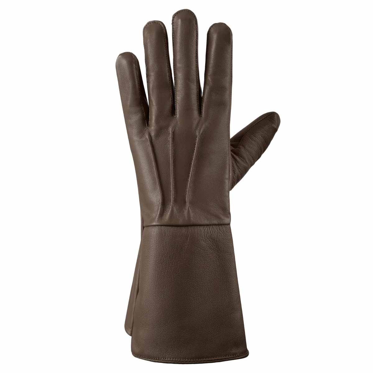 Leather Gauntlet Gloves Long Arm Cuff