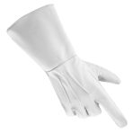 Leather Gauntlet Gloves Long Arm Cuff