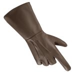 Leather Gauntlet Gloves Long Arm Cuff