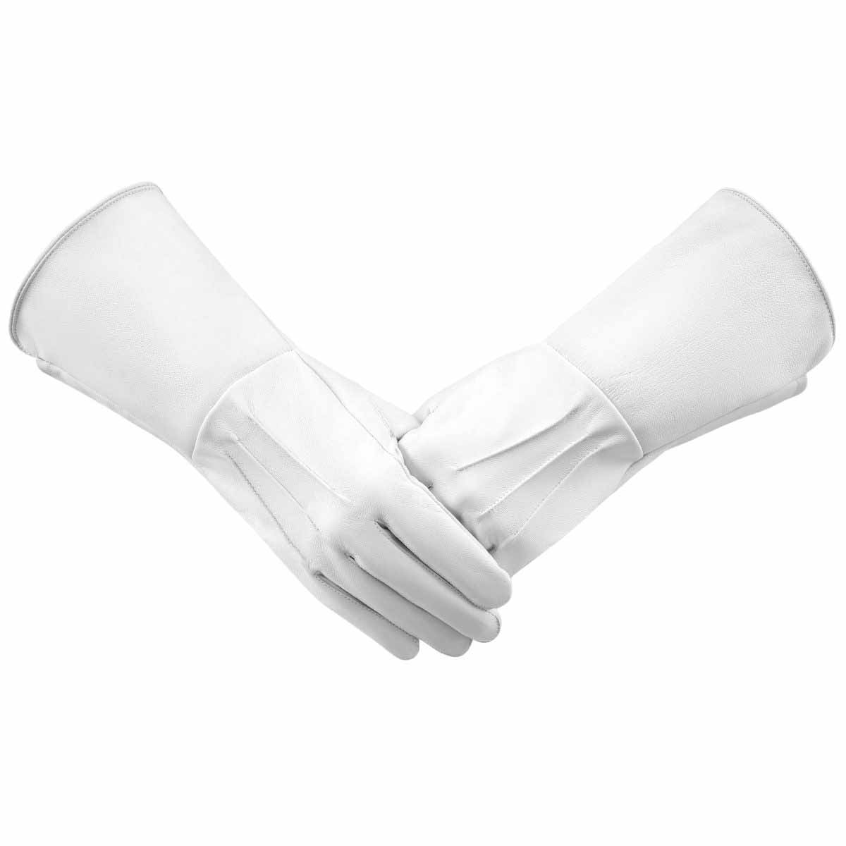 Leather Gauntlet Gloves Long Arm Cuff