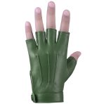 Sheepskin leather Half Finger driving gloves for Women