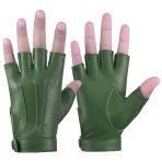 Sheepskin leather Half Finger driving gloves for Women