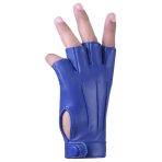 Sheepskin leather Half Finger driving gloves for Women