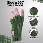 Sheepskin leather Half Finger driving gloves for Women