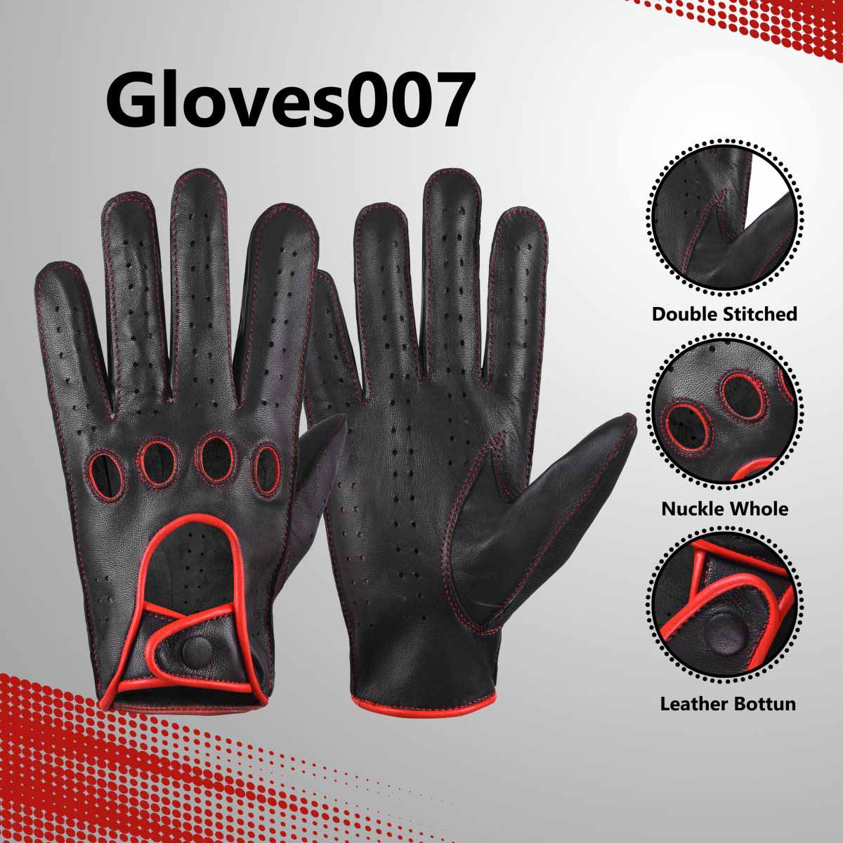 Genuine Leather Driving Gloves