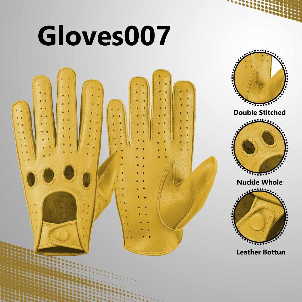 Genuine Leather Driving Gloves