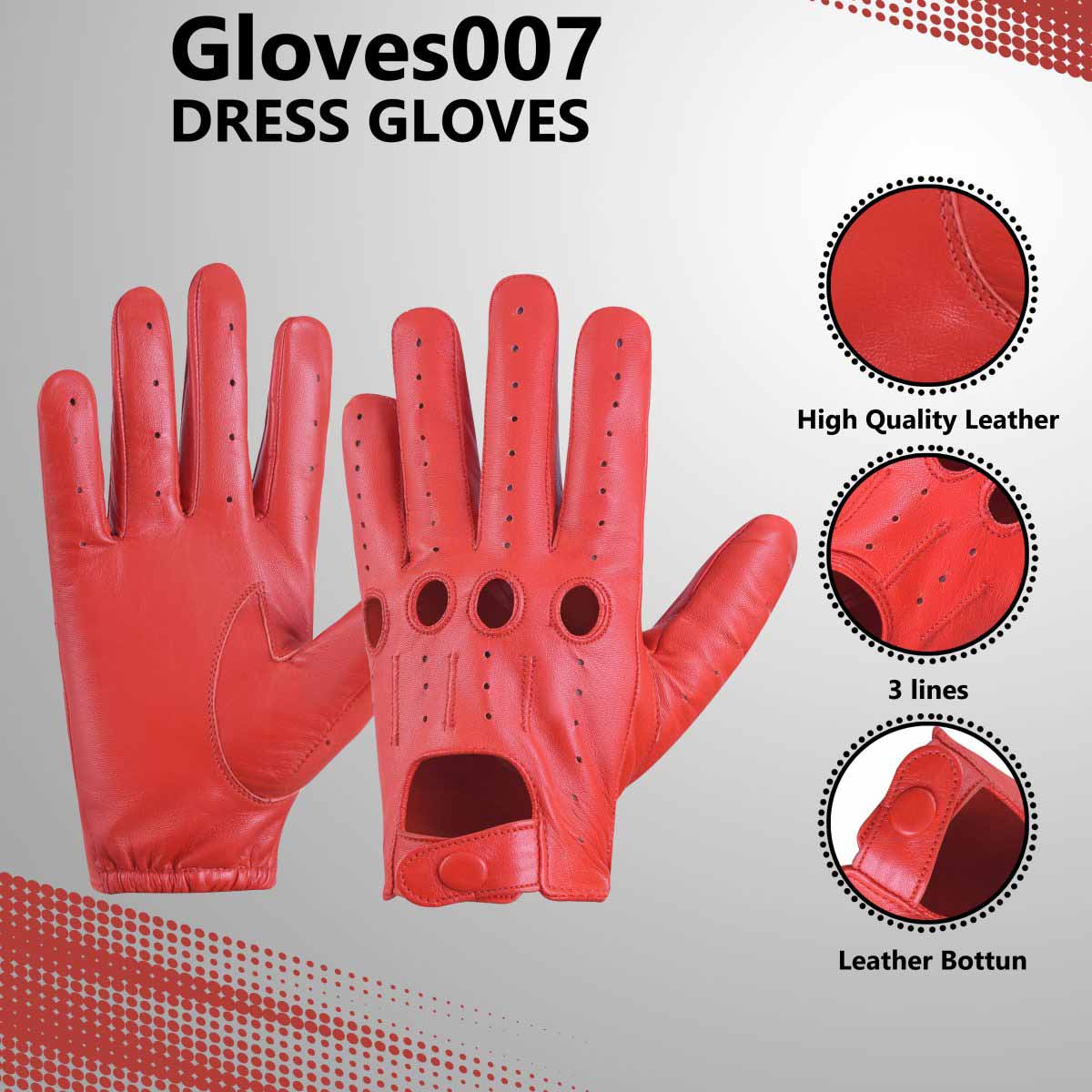 Genuine Leather Driving Gloves