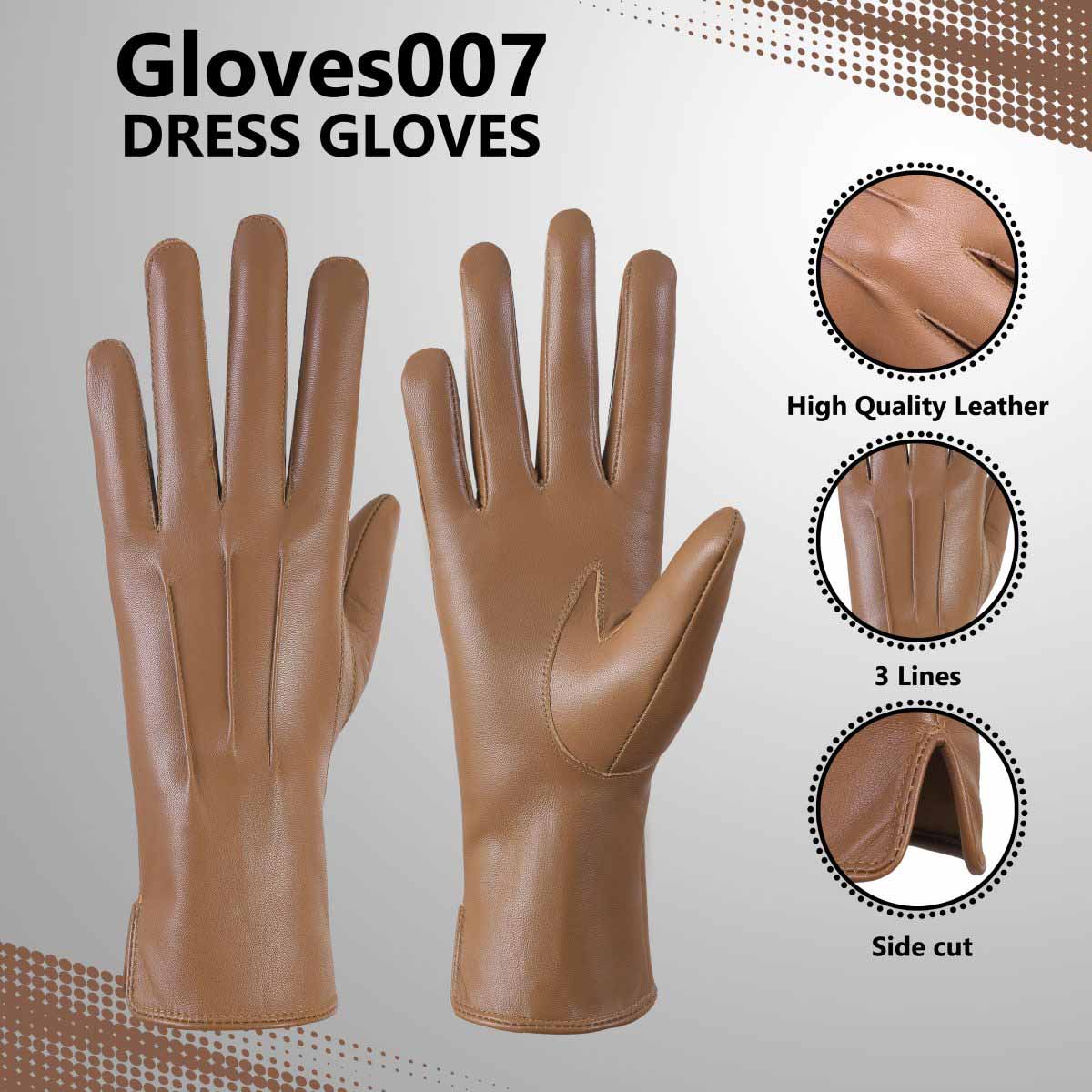 Sheepskin leather driving gloves for Women