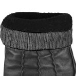 Winter Leather Gloves for Men, Fleece Lined Warm Gloves