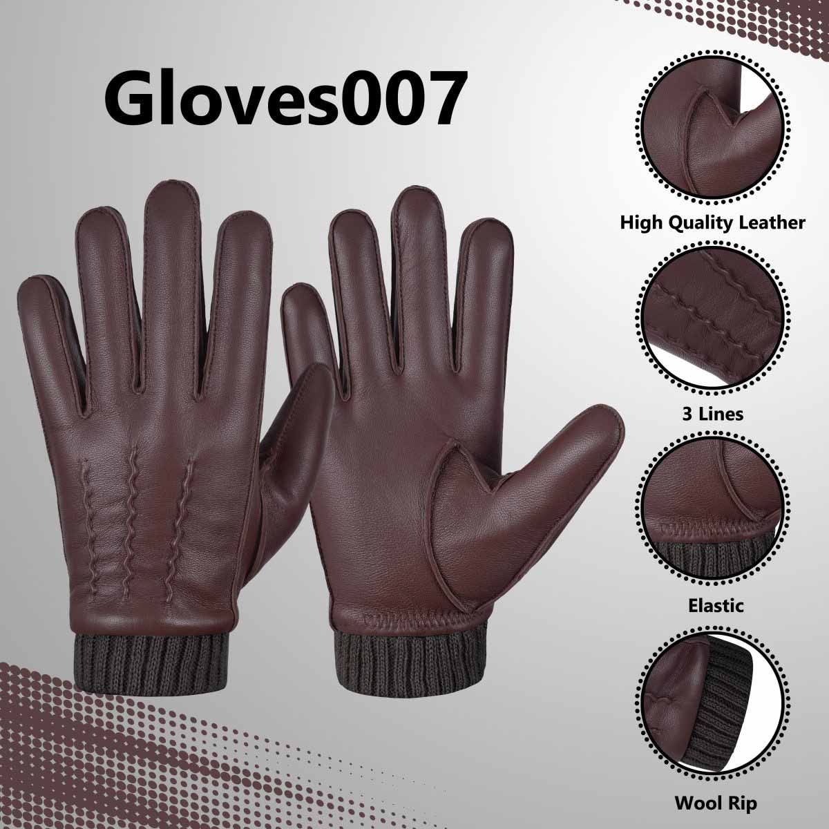 Winter Leather Gloves for Men