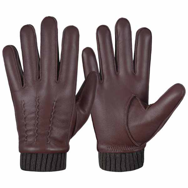 Winter Leather Gloves for Men