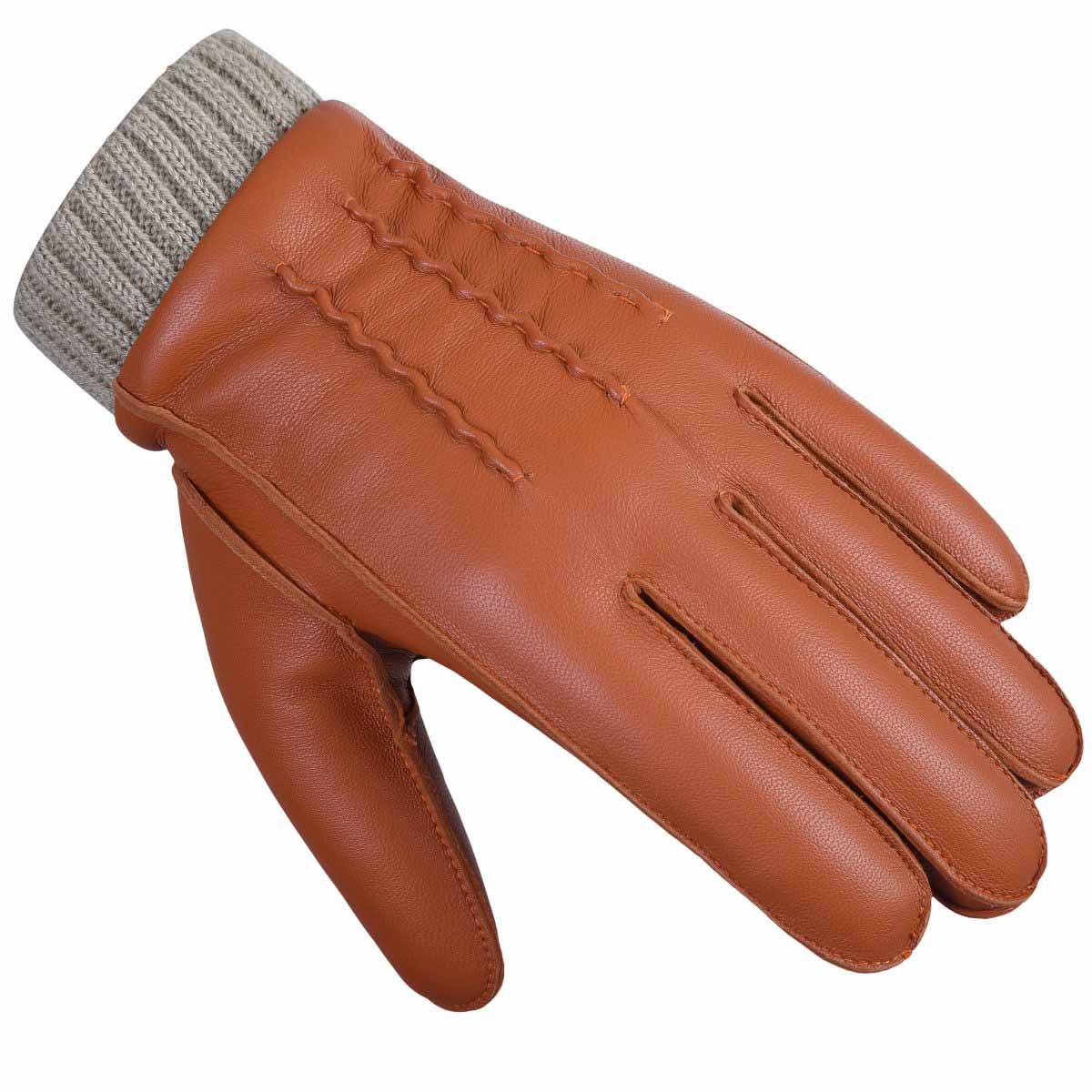 Winter Leather Gloves for Men