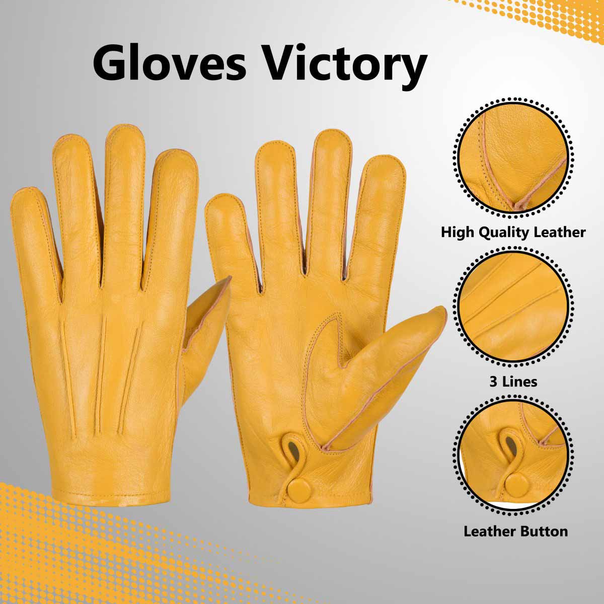 Men's Leather Driving Dress Gloves