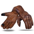 Mens Nice Genuine Leather Gauntlet Motorcycle Gloves