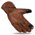 Mens Nice Genuine Leather Gauntlet Motorcycle Gloves