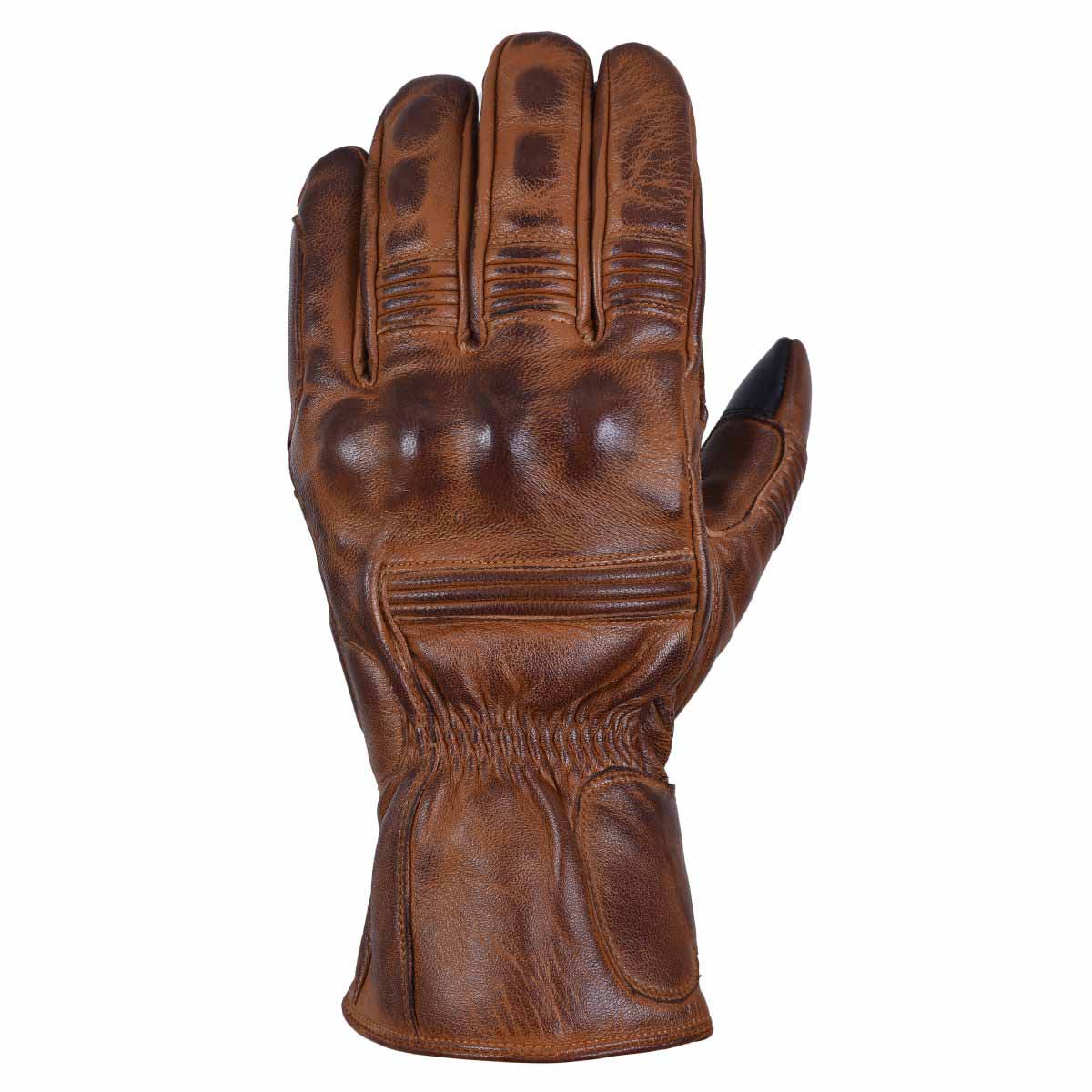 Mens Nice Genuine Leather Gauntlet Motorcycle Gloves