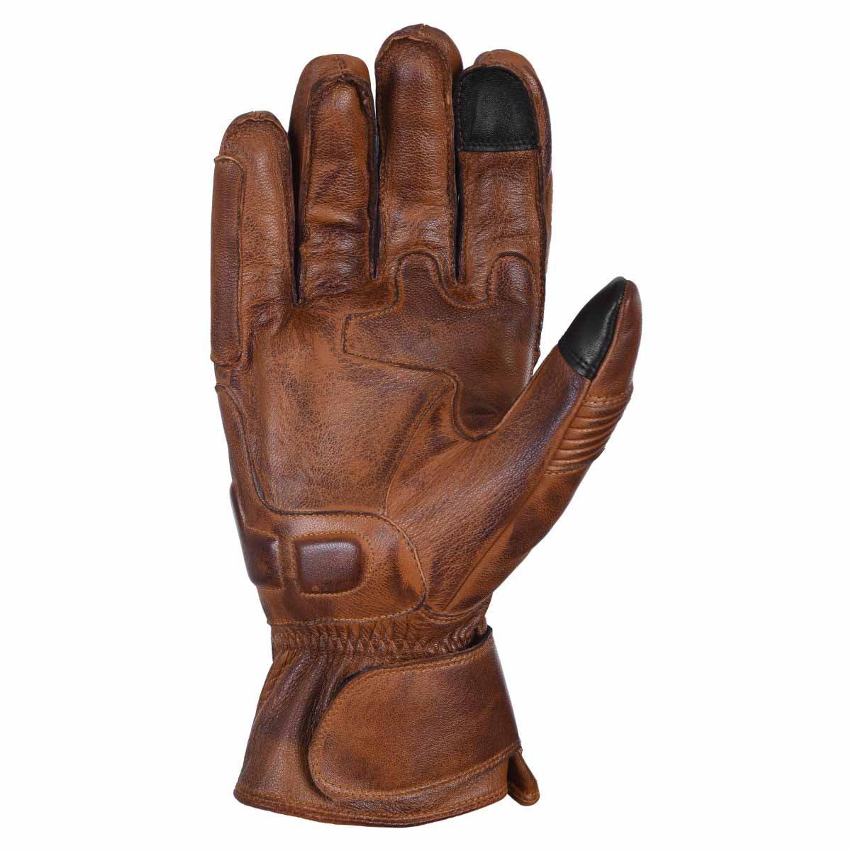 Mens Nice Genuine Leather Gauntlet Motorcycle Gloves