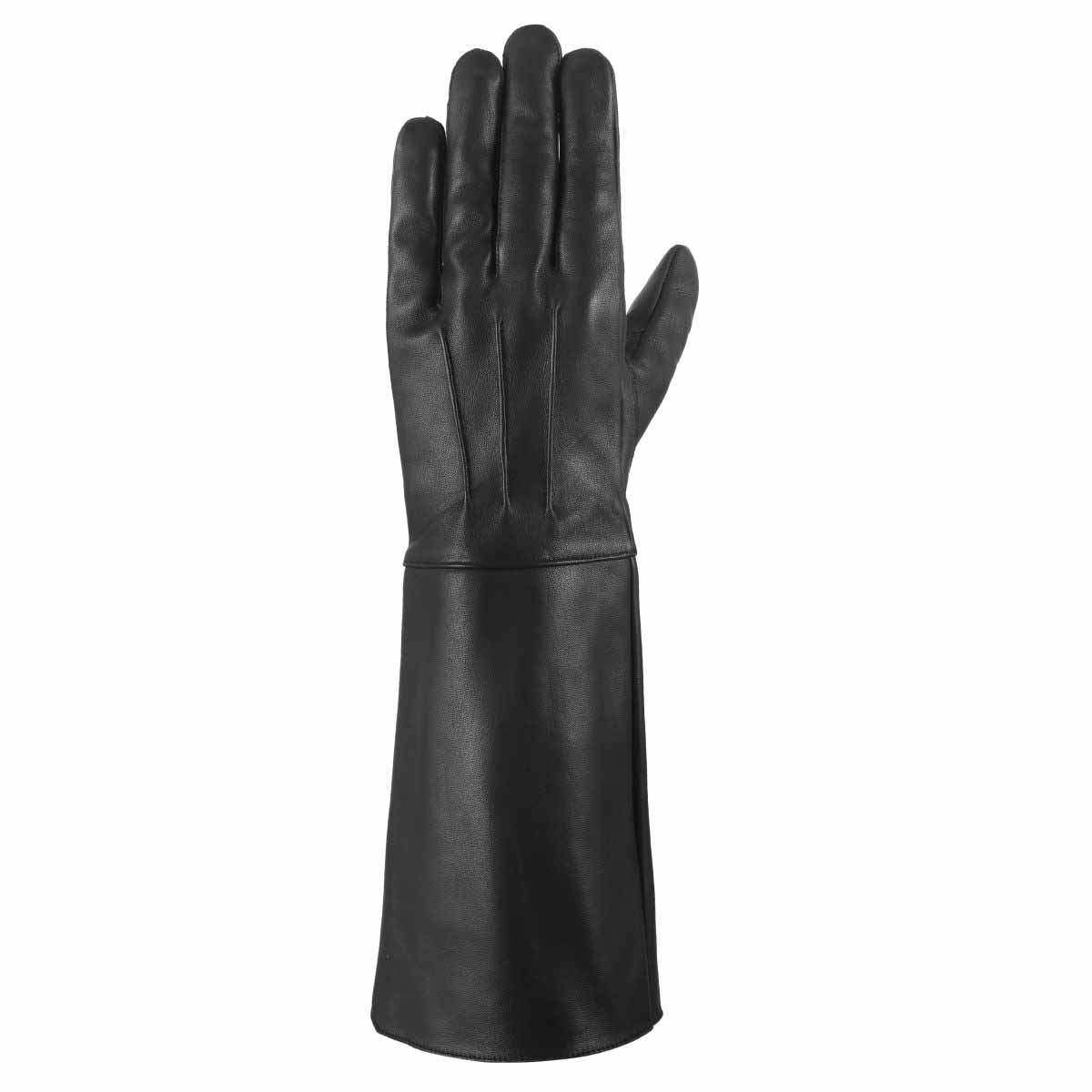 Leather Gauntlet Gloves Long Arm Cuff