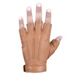 Sheepskin leather Half Finger driving gloves for Women