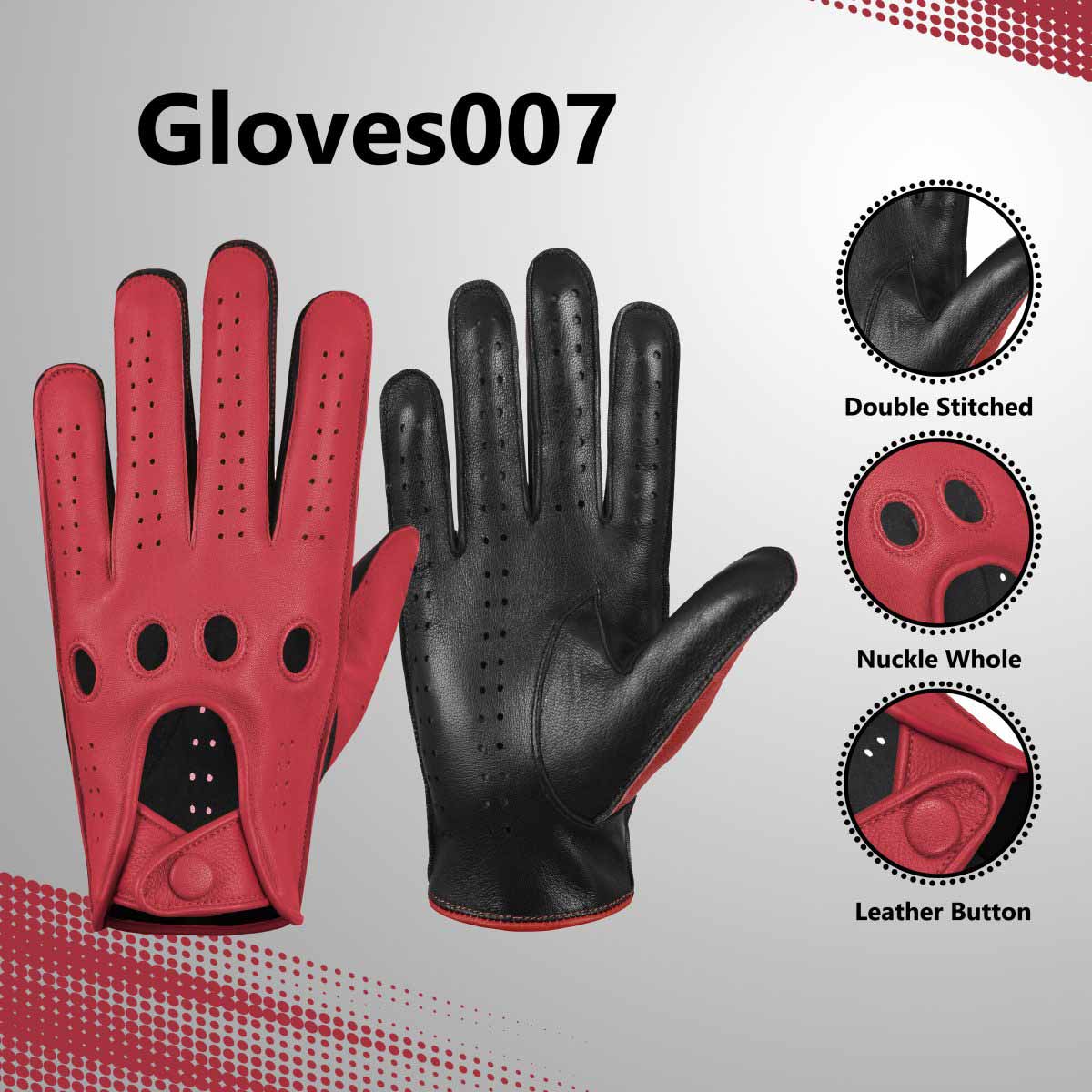 Genuine Leather Driving Gloves