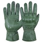 Mens Nice Genuine Leather Gauntlet Motorcycle Gloves