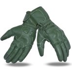 Mens Nice Genuine Leather Gauntlet Motorcycle Gloves