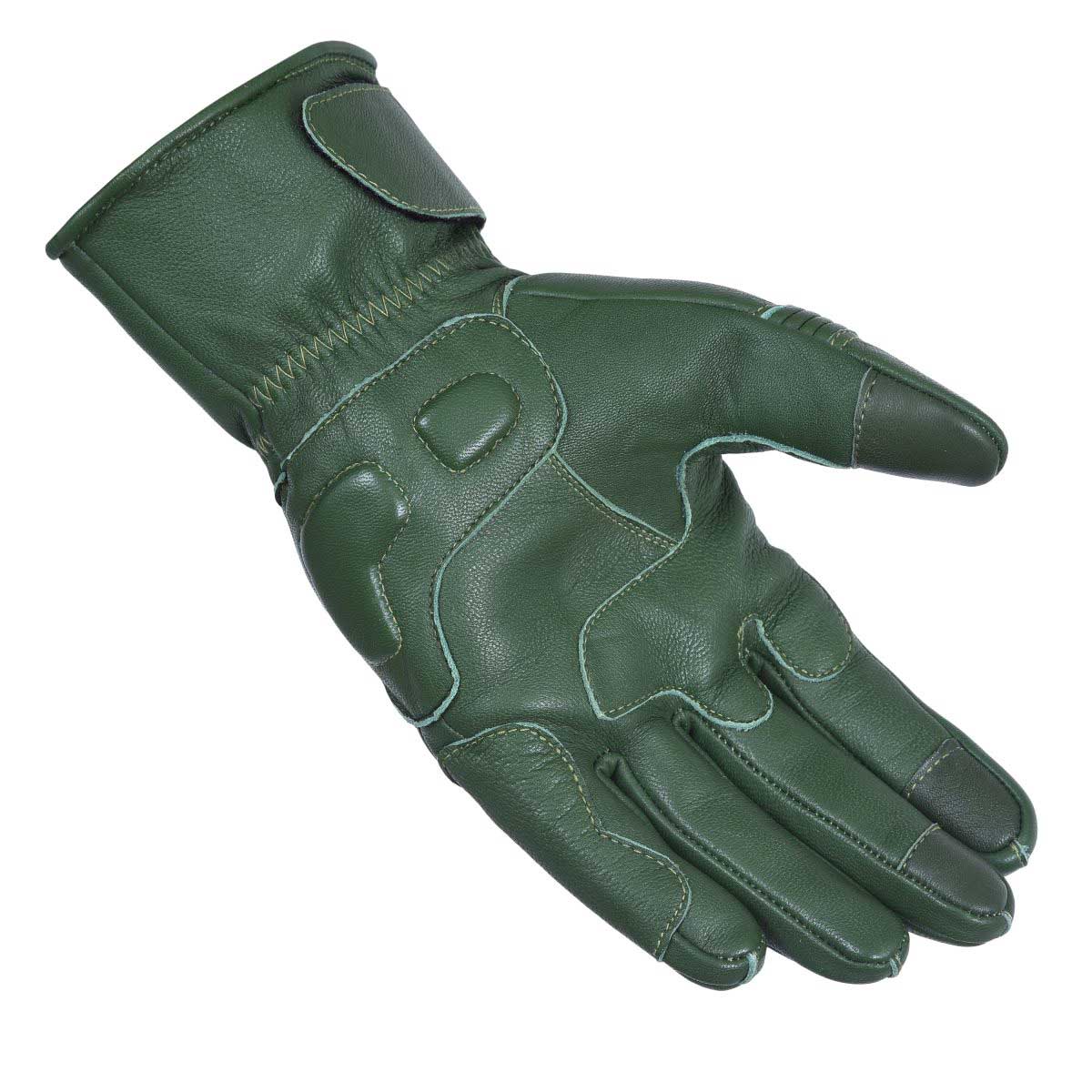 Mens Nice Genuine Leather Gauntlet Motorcycle Gloves