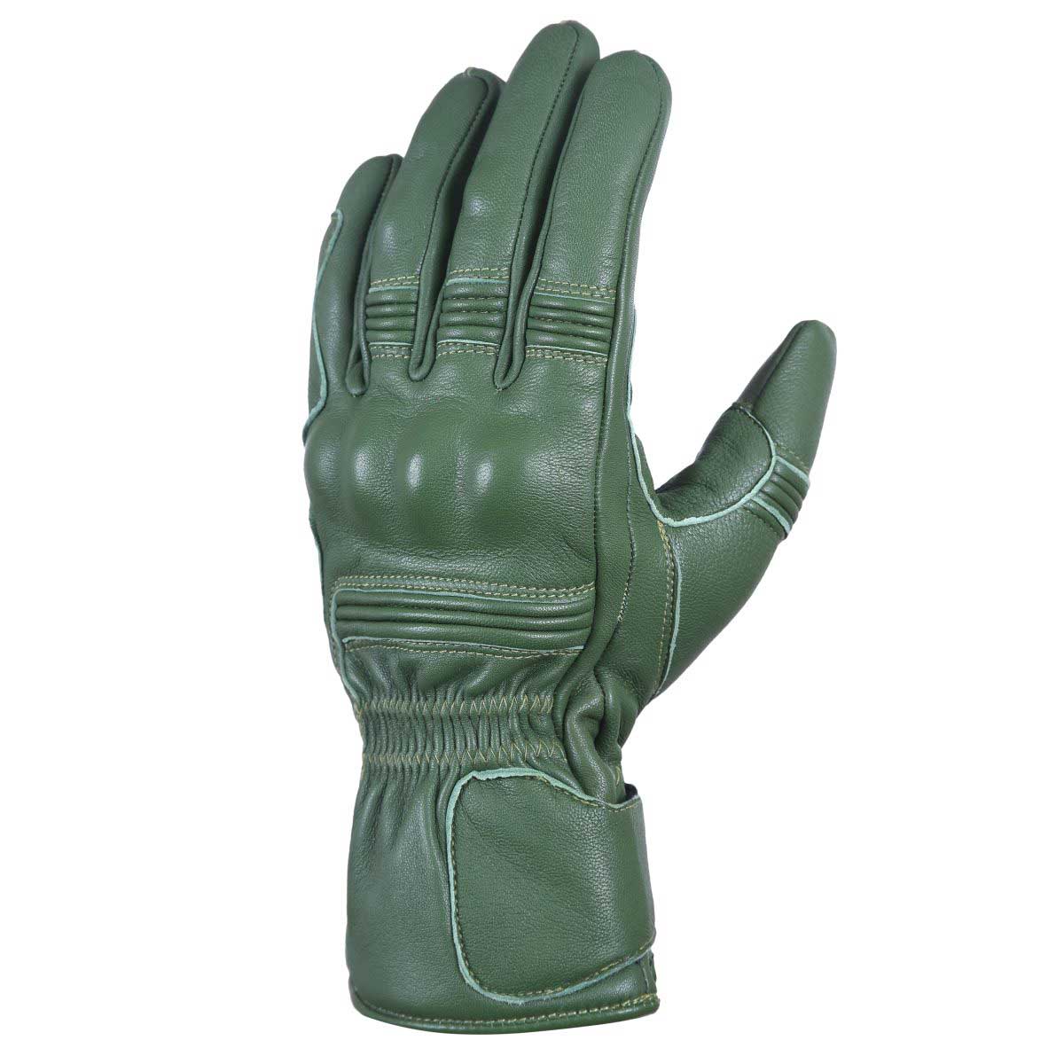 Mens Nice Genuine Leather Gauntlet Motorcycle Gloves